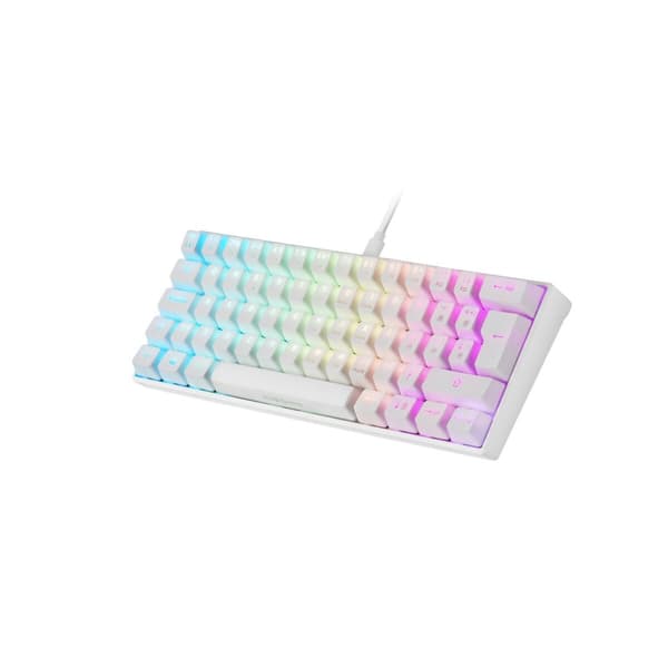 Tastatur Mars Gaming MKMINI Spansk qwerty RGB Hvid