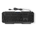 Pikkukuva 7 / 11: Nedis Pelinäppäimistö Langallinen | USB Type-A | Kalvonäppäiminä | LED | QWERTY | ND Näppäinasettelu | USB Virta | Virtakaapelin pituus: 1.30 m | Mult
