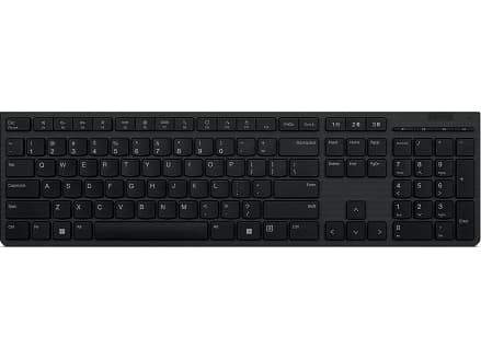 Lenovo Professional - Tangentbord - trådlös - Bluetooth, 2.4 GHz - QWERTY - Nordisk - tangentbrytare: Scissor-Switch - grå - brun låda