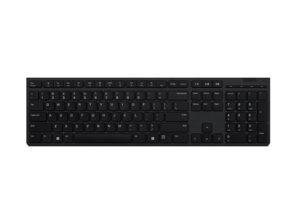 Lenovo Professional - Tangentbord - trådlös - Bluetooth, 2.4 GHz - QWERTY - Nordisk - tangentbrytare: Scissor-Switch - grå - brun låda