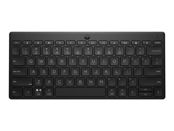 HP 355 Compact Multi-Device - Tangentbord - trådlös - Bluetooth 5.2 - hela norden - svart - återvinningsbar förpackning