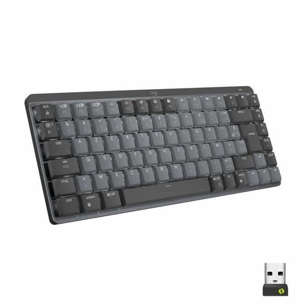 Tangentbord Logitech MX Mini Franska Mörkgrå AZERTY AZERTY grafit, Grå