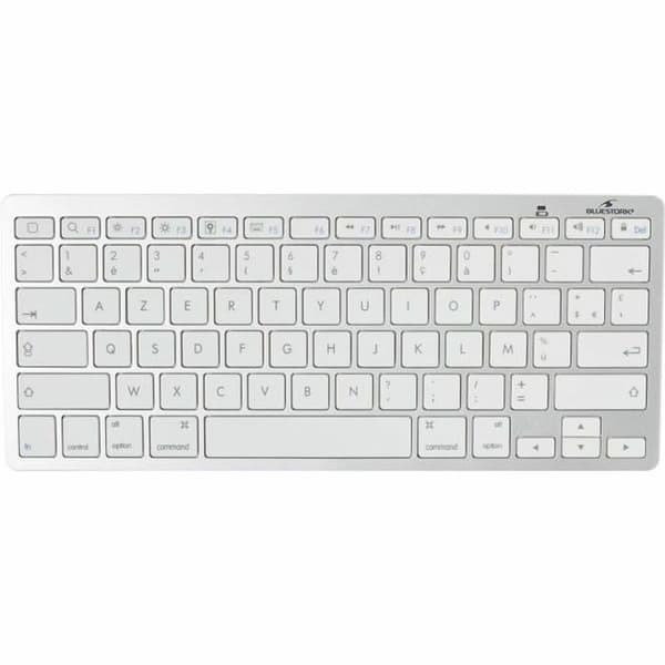 Tangentbord Bluestork AZERTY Franska Vit