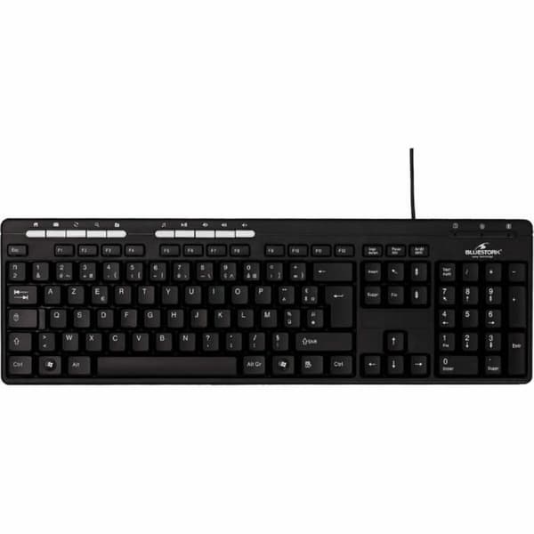 Tangentbord Bluestork BS-KB-MEDIAFIRST Franska AZERTY Svart