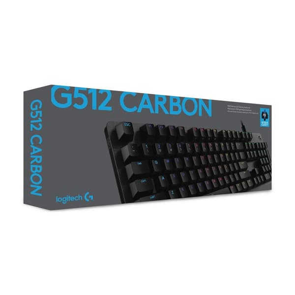 Tangentbord Logitech Lightsync G512 Gaming Svart Belysning RGB AZERTY