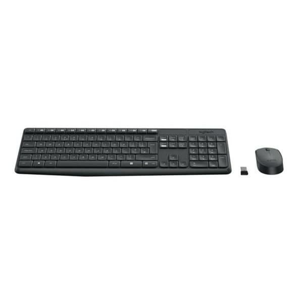 Tastatur og trådløs mus Logitech 920-007919 Sort