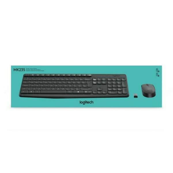Tastatur og trådløs mus Logitech 920-007919 Sort