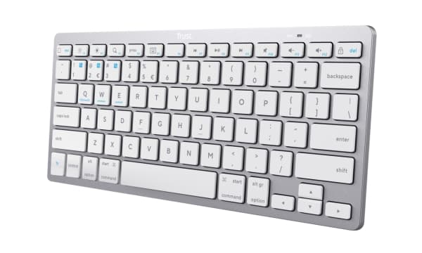 Trust - Tastatur - trådløs - Bluetooth 4.0 - QWERTY - USA - sølv