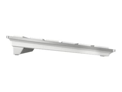 CHERRY KW 9100 SLIM - Tangentbord - trådlös - 2.4 GHz, Bluetooth 4.0 - AZERTY - Belgien franska - tangentbrytare: CHERRY SX - silver, vit