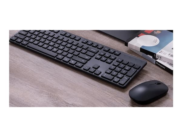 Xiaomi WXJS01YM - Tastatur- og mussett - trådløs - 2.4 GHz - QWERTY - USA Sort