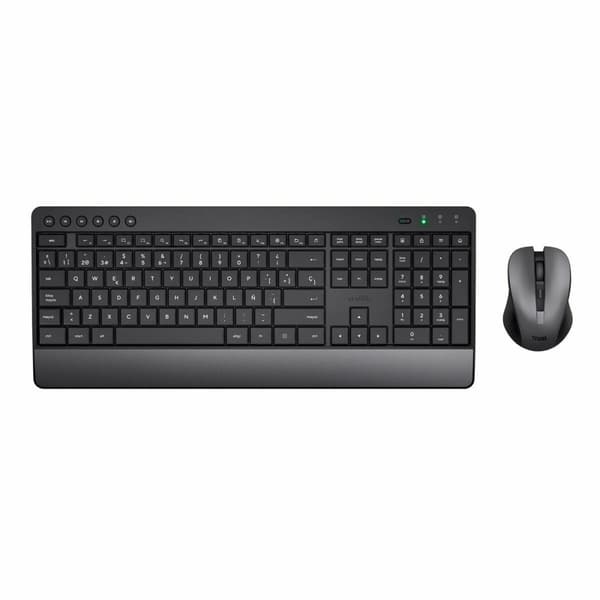 Tangentbord och Mus Trust Trezo Svart Qwerty Spanska spanska QZERTY