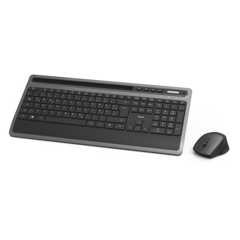 Hama KMW-600 näppäimistö Sisältää hiiren RF Wireless QWERTZ German Antrasite, musta 