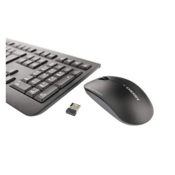 Trådlöst Tangentbord och Mus Cherry JD-0710ES-2 Svart Qwerty Spanska