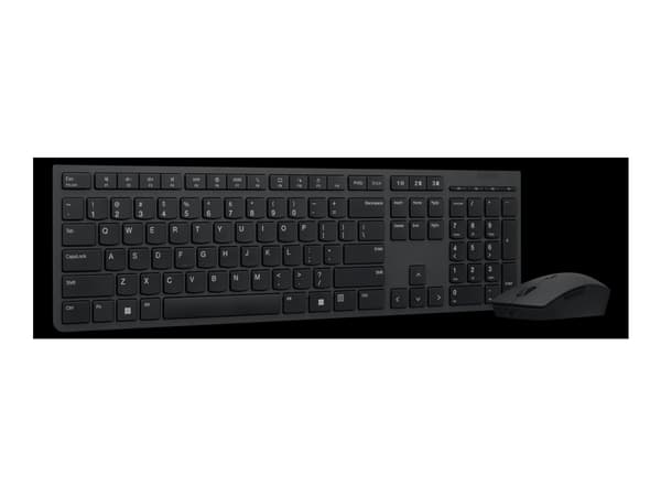 Lenovo Professional - Sats med tangentbord och mus - trådlös - 2.4 GHz - tysk - Brown Box