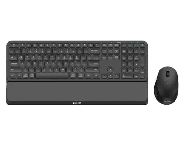Philips 6000 series SPT6607B - Tastatur- og mussett - trådløs - 2.4 GHz, Bluetooth 3.0, Bluetooth 5.0 - QWERTY