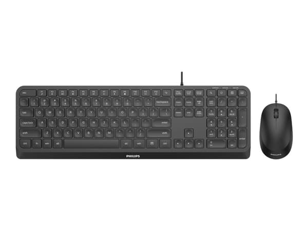 Philips 2000 series SPT6207B - Sats med tangentbord och mus - USB - QWERTY Svart