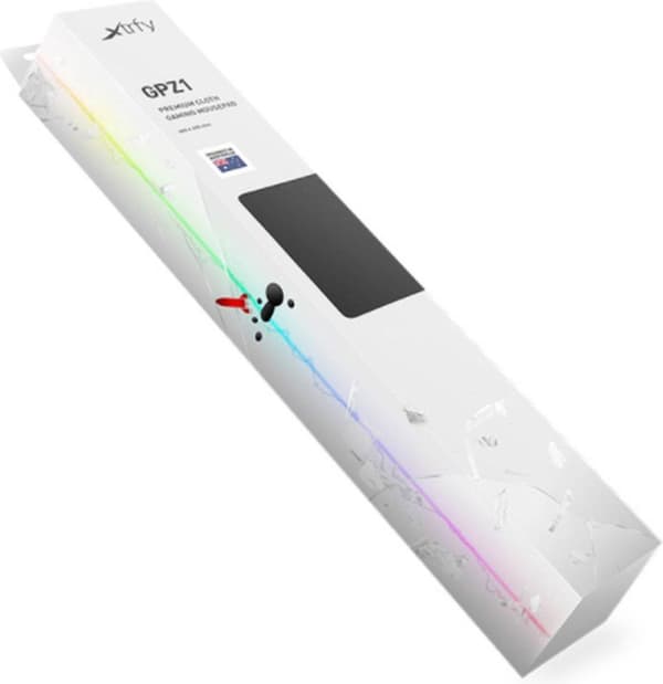 Xtrfy GPZ1. Bredde: 460 mm Dybde: 400 mm. Farve på produkt: Sort, Overfladefarve: Monokromatisk, Materiale: Stof, Skridsikker base, Gaming musemåtte (