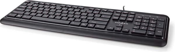 Nedis KBMU200BKUS Keyboard USB QWERTY US International Black (KBMU200BKUS)