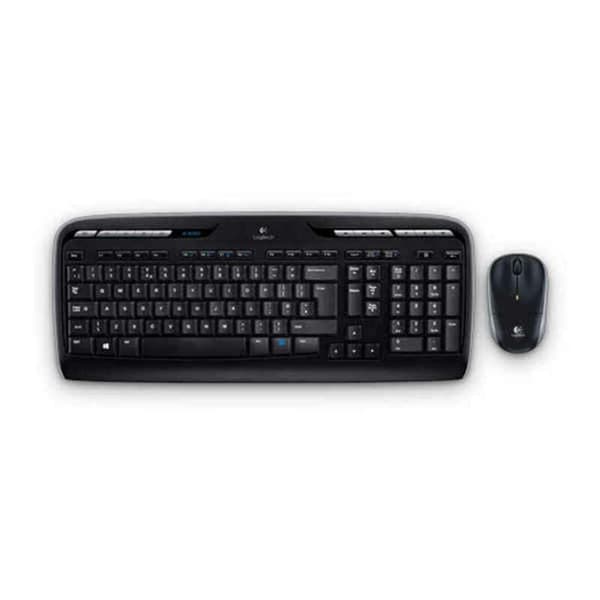 Tastatur og trådløs mus Logitech MK330 Sort Spansk qwerty Sort, Grå