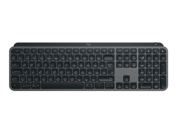 Logitech MX Keys S - Tangentbord - bakgrundsbelyst - trådlös - Bluetooth LE - QWERTY - Amerikansk engelska - tangentbrytare: Saxnyckel - grafit grafit