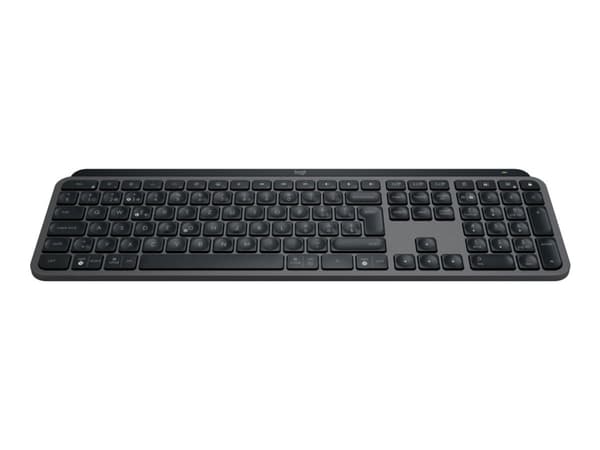 Logitech MX Keys S - Tastatur - bakbelysning - trådløs - Bluetooth LE - QWERTY - amerikansk engelsk - tastsvitsj: Scissor-Key - blekgrå