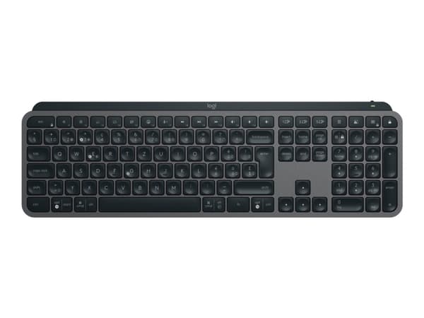 Logitech MX Keys S - Tastatur - bakbelysning - trådløs - Bluetooth LE - QWERTY - US International - tastsvitsj: Scissor-Key - grafitt - med Palm Rest