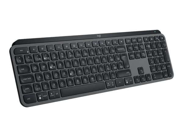 Logitech MX Keys S - Tastatur - bakbelysning - trådløs - Bluetooth LE - QWERTY - US International - tastsvitsj: Scissor-Key - grafitt - med Palm Rest
