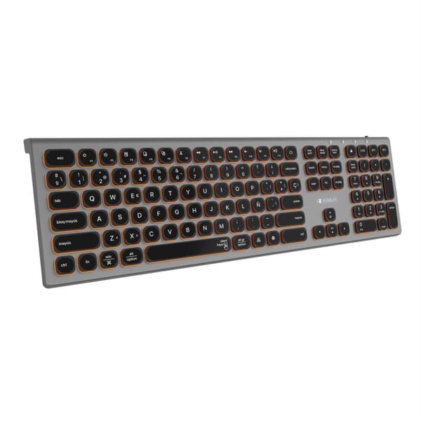 Tastatur Subblim Master Spansk qwerty Sort/Grå Sort, Grå