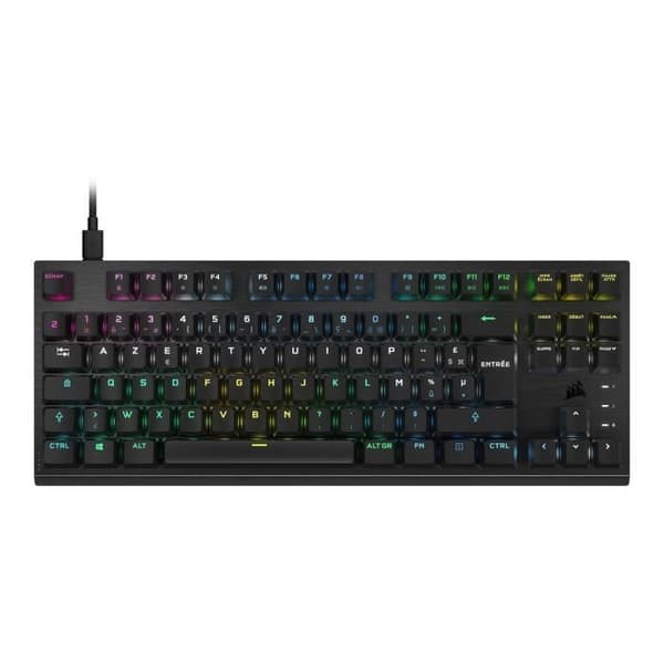 Optical -Mechanic Gaming Keyboard - Azerty - Corsair - K60 Pro TKL - Utan digital pavé - RGB Backbely - svart (CH -911D01A -FR) Sort