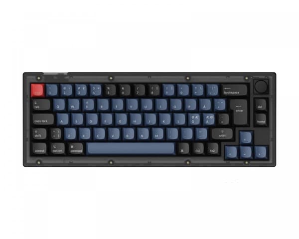 V2 QMK 65% RGB Knob Hotswap Tastatur - Frosted Black [K Pro Brown]