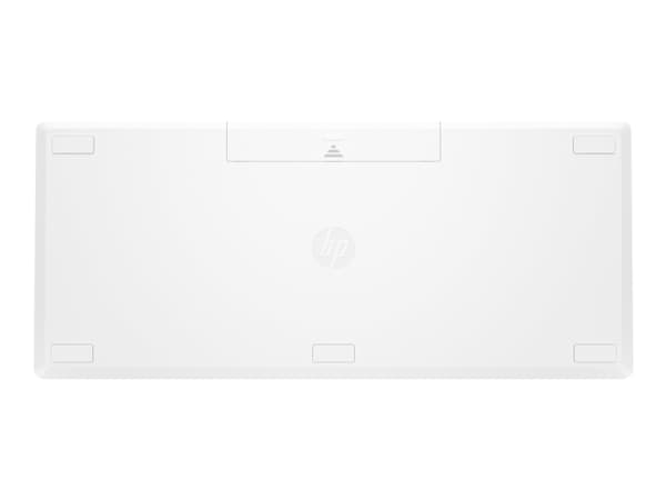 HP 350 Compact Multi-Device - Tastatur - trådløs - Bluetooth 5.2 - Tysk - hvit - resirkulerbar emballasje