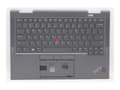 Pikkukuva 4 / 5: Lenovo - Kannettavan tietokoneen vaihtonäppäimistö - Trackpointilla - taustavalaistu - QWERTY - amk. englanti - harmaa - FRU - yläsuojuksella - Think