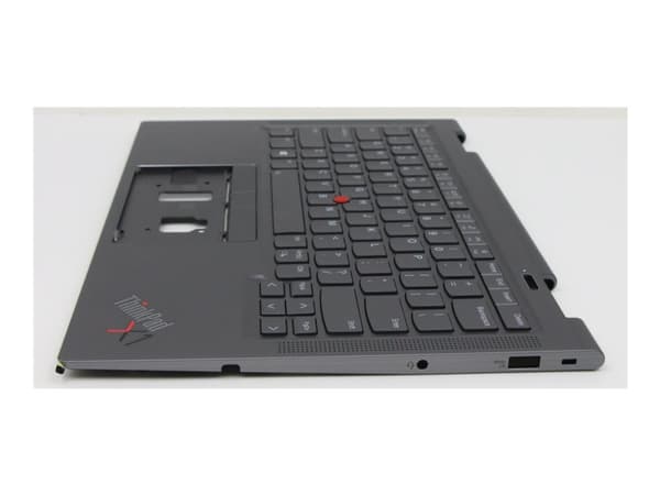 Lenovo - Kannettavan tietokoneen vaihtonäppäimistö - Trackpointilla - taustavalaistu - QWERTY - amk. englanti - harmaa - FRU - yläsuojuksella - Think