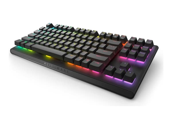 Alienware AW420K - Pöytäkirja - lukoton - pussiton - USB - tastkontakt: CHERRY MX Red - Dark Side of the Moon (KIRSI MX Punainen - Kuun pimeä puoli)