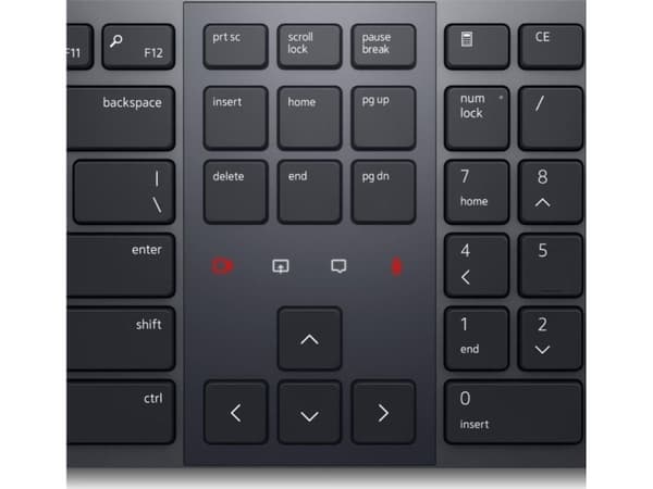 Dell Premier KB900 - Tangentbord - samarbete - bakgrundsbelyst - trådlös - 2.4 GHz, Bluetooth 5.1 - QWERTY - USA, internationellt - grafit - med 3 år