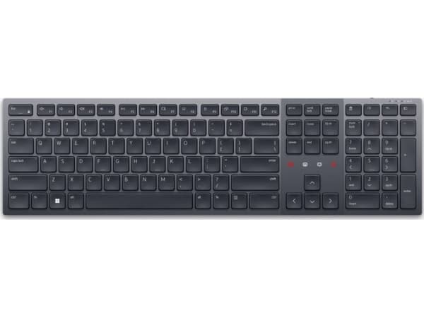Dell Premier KB900 - Tangentbord - samarbete - bakgrundsbelyst - trådlös - 2.4 GHz, Bluetooth 5.1 - QWERTY - USA, internationellt - grafit - med 3 år
