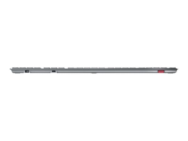 CHERRY KW X ULP - Tastatur - bagbelyst - trådløs - USB, 2.4 GHz, Bluetooth 5.2 - QWERTY - Pan Nordic - tastkontakt: CHERRY MX Ultra Low Profile - sor