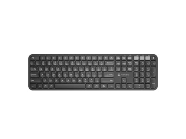 NATEC OCTOPUS 2, Trådløs, RF trådløs + Bluetooth, Membrannøkkelbryter, QWERTY, Sort, Grå, Mus inkludert