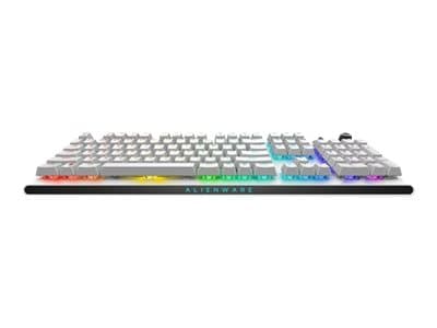 Alienware Tri-Mode AW920K - Tangentbord - AlienFX per tangent RGB / 16,8 miljoner färger - trådlös - 2.4 GHz, Bluetooth 5.1, USB - QWERTY - Amerikans Vit