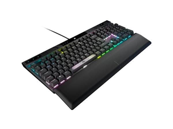 CORSAIR K70 MAX RGB - Tangentbord - backlit - USB-C - QWERTY - amerikansk - tangentbrytare: CORSAIR MGX - stålgrå