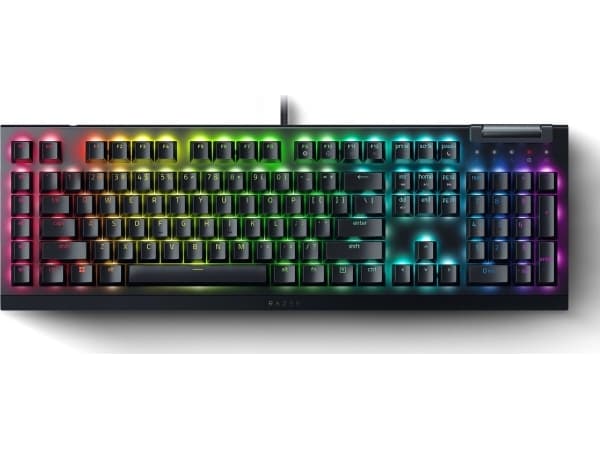 Razer BlackWidow V4 - Tangentbord - bakgrundsbelyst - USB-C - amerikansk - tangentbrytare: Razer Green