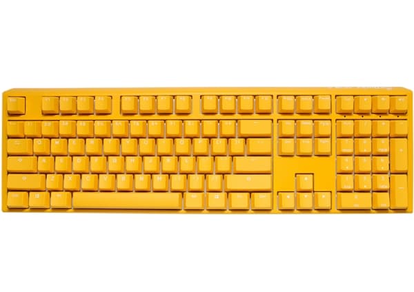 Ducky One 3, Kabel, USB, Mekaniska tangentbrytare, QWERTY, RGB LED, Gul
