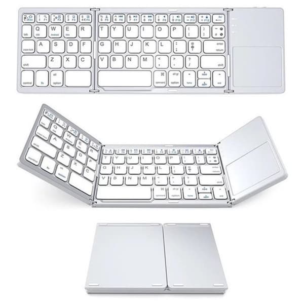 Trådløst Sammenklappeligt Bluetooth Tastatur Indbygget Touchpad
