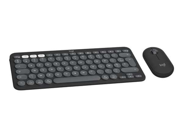 Logitech Pebble 2 Combo for Mac - Sats med tangentbord och mus - trådlös - Bluetooth LE - QWERTY - USA, internationellt - tonal graphite