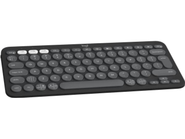 Logitech Pebble Keys 2 K380s - Tastatur - trådløs - Bluetooth LE - QWERTY - US International - tonal grafitt