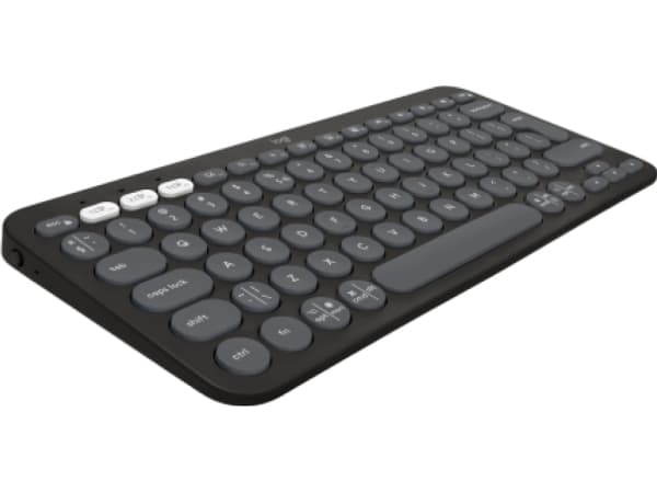 Logitech Pebble Keys 2 K380s - Tastatur - trådløs - Bluetooth LE - QWERTY - US International - tonal grafitt