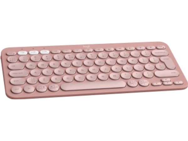 Logitech Pebble Keys 2 K380s - Tastatur - trådløs - Bluetooth LE - QWERTY - US International - tonal rosa