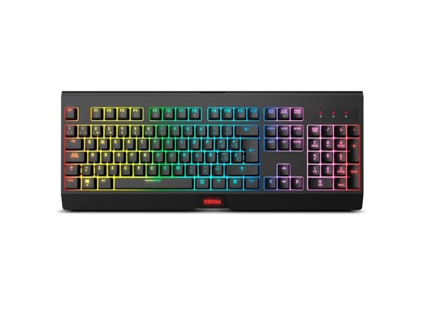 Krom KABALA, Trådlös, RF Trådlös, Membrantangentbrytare, QWERTY, RGB LED, Svart