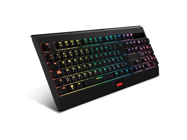 Krom KABALA, Trådlös, RF Trådlös, Membrantangentbrytare, QWERTY, RGB LED, Svart