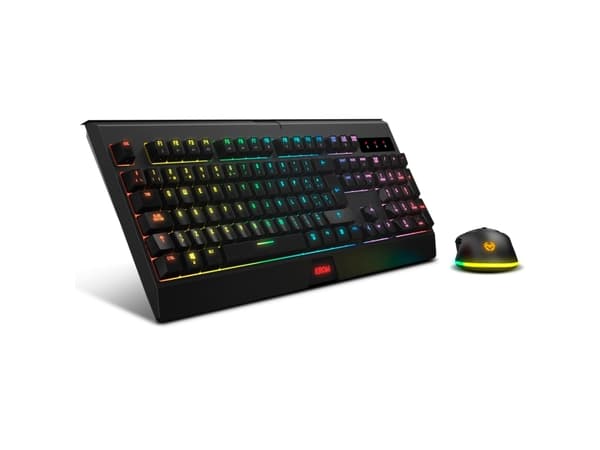 Krom KABALA, Trådlös, RF Trådlös, Membrantangentbrytare, QWERTY, RGB LED, Svart